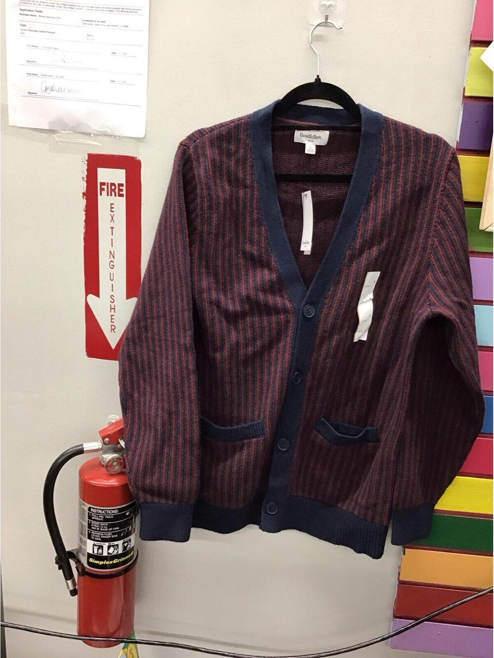 Goodfellow & co mends cardigan sweat small buttons new target navy maroon